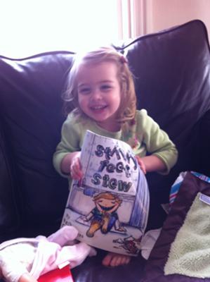 My Niece reading Stinky Feet Stew